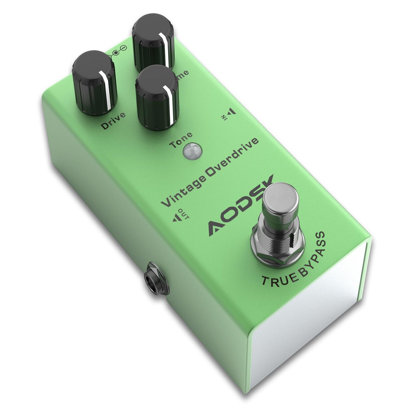 AODSK Electric Guitar Effect Pedal, Vintage Overdrive, Tone, Drive, Volume Adjustable, True Bypass, 9V DC