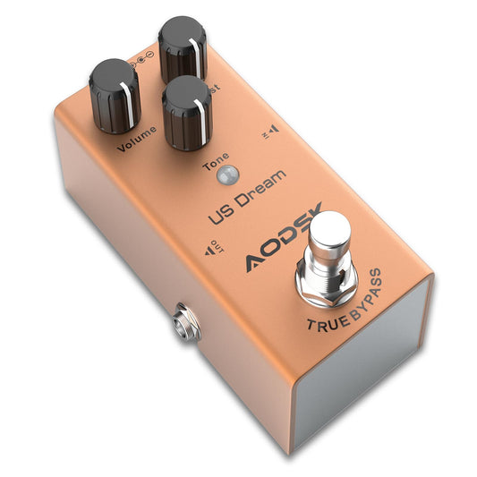 AODSK Electric Guitar Effect Pedal, Strong Distortion, Tone, Dist, Volume,True Bypass, 9V DC