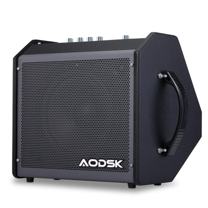 AODSK Electric Drum Amp 35W Professional Electronic Drum Amplifier Keyboard Speaker with AUX Input,Volume,Treble and Middle Controls,Electric Drum Set Monitor