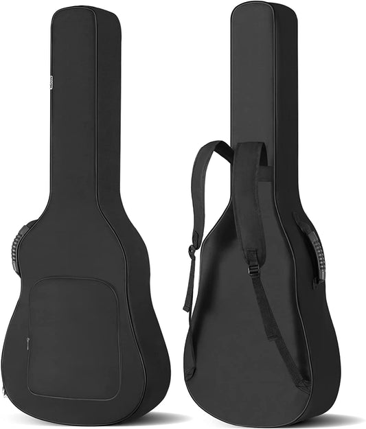 AODSK Acoustic Guitar Gig Bag 40 41 Inch 0.39Inch Thick Padding Guitar Bag Adjustable Shoulder Strap,Black