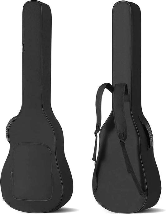 AODSK Electric Bass Guitar Bag Gig Bag Backpack Padded Soft Case 0.47inch Padding Adjustable Strap,Black-For 40inch Size Bass Guitar