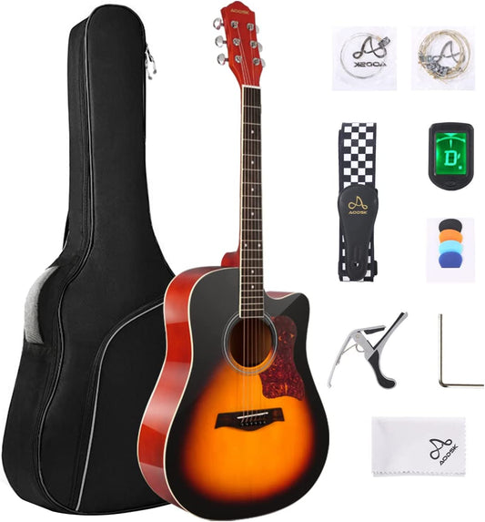 AODSK Acoustic Guitar Kit 41‘’ Sunburst